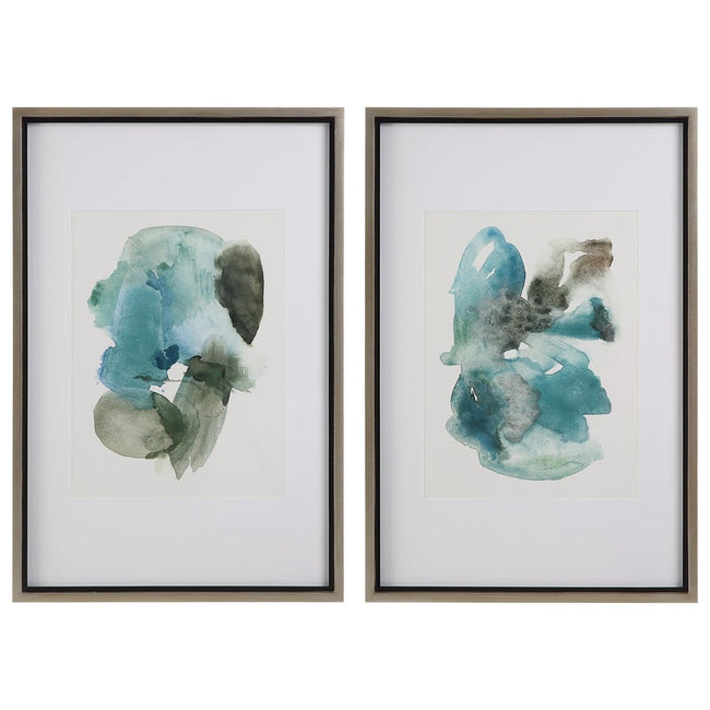 Blueprints Watercolor Prints, Set Of 2 - Uttermost - Framed Prints by Modest Hut