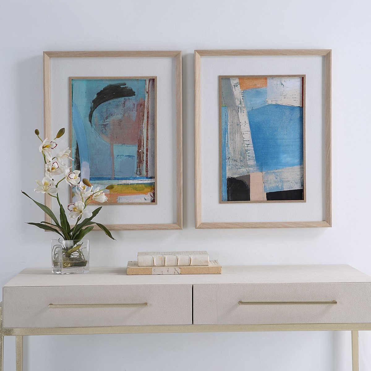 Brilliant Clouds Abstract Prints, Set/2 - Uttermost - Framed Prints by Modest Hut