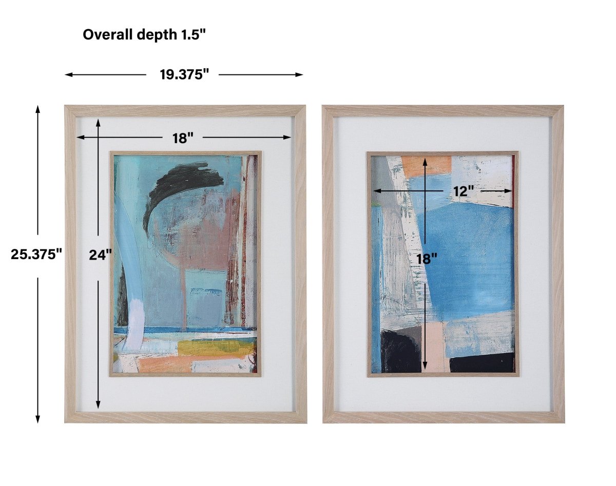 Brilliant Clouds Abstract Prints, Set/2 - Uttermost - Framed Prints by Modest Hut