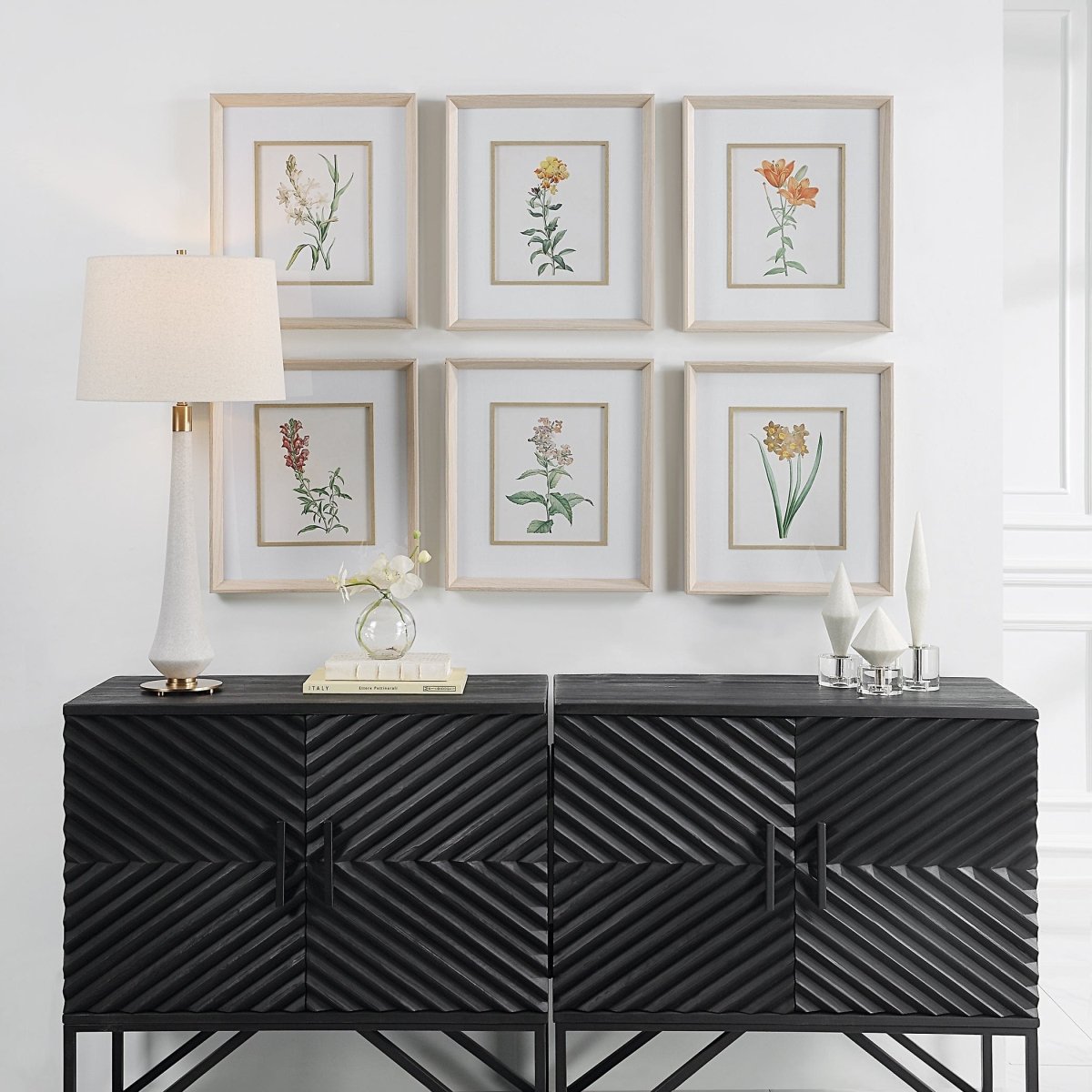 Classic Botanicals Framed Prints Set/6 - Uttermost - Framed Prints by Modest Hut