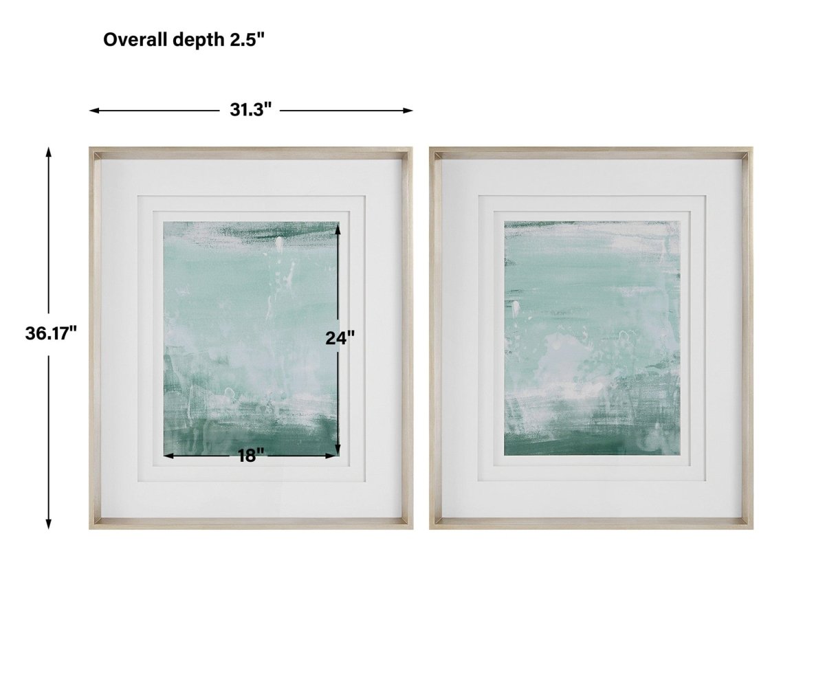 Coastal Patina Modern Framed Prints, S/2 - Uttermost - Framed Prints by Modest Hut