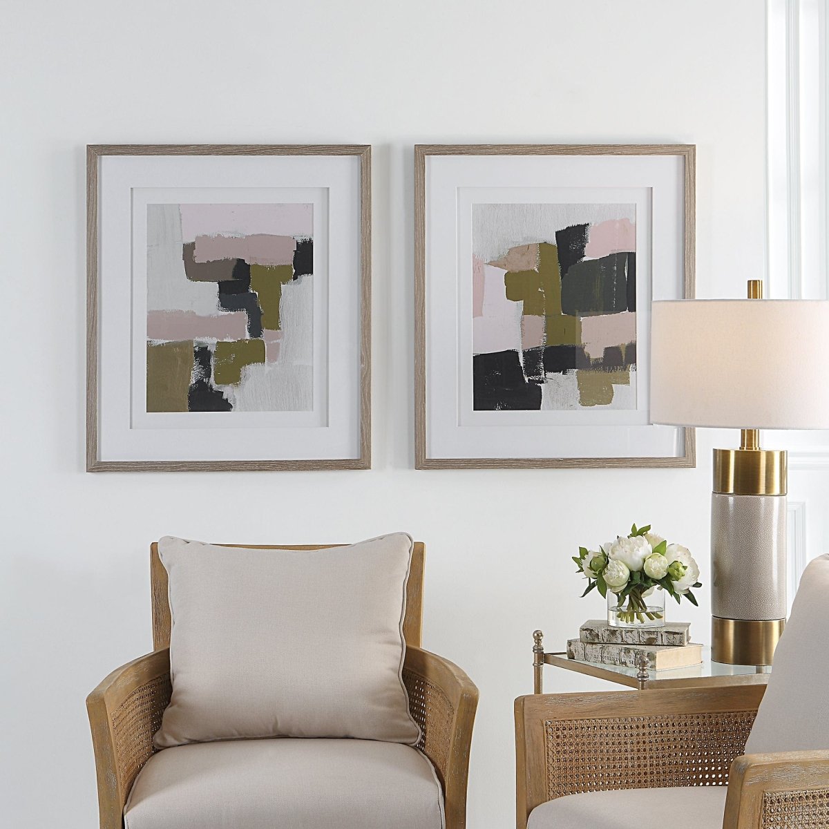 Color Block Framed Prints, Set/2 - Uttermost - Framed Prints by Modest Hut