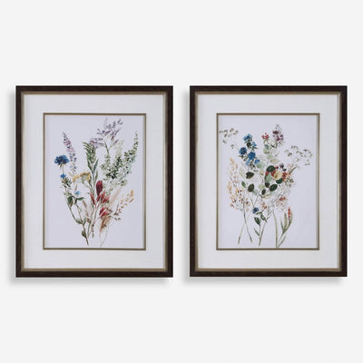 Delicate Flowers Framed Prints, S/2 - Uttermost - Framed Prints by Modest Hut