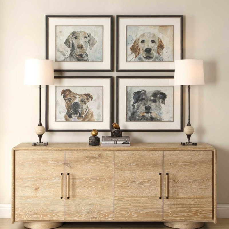 Dog Days Framed Prints Set/4 - Wall Art