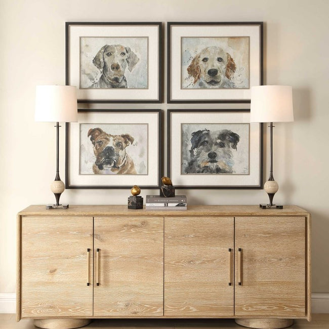 Dog Days Framed Prints Set/4 - Wall Art