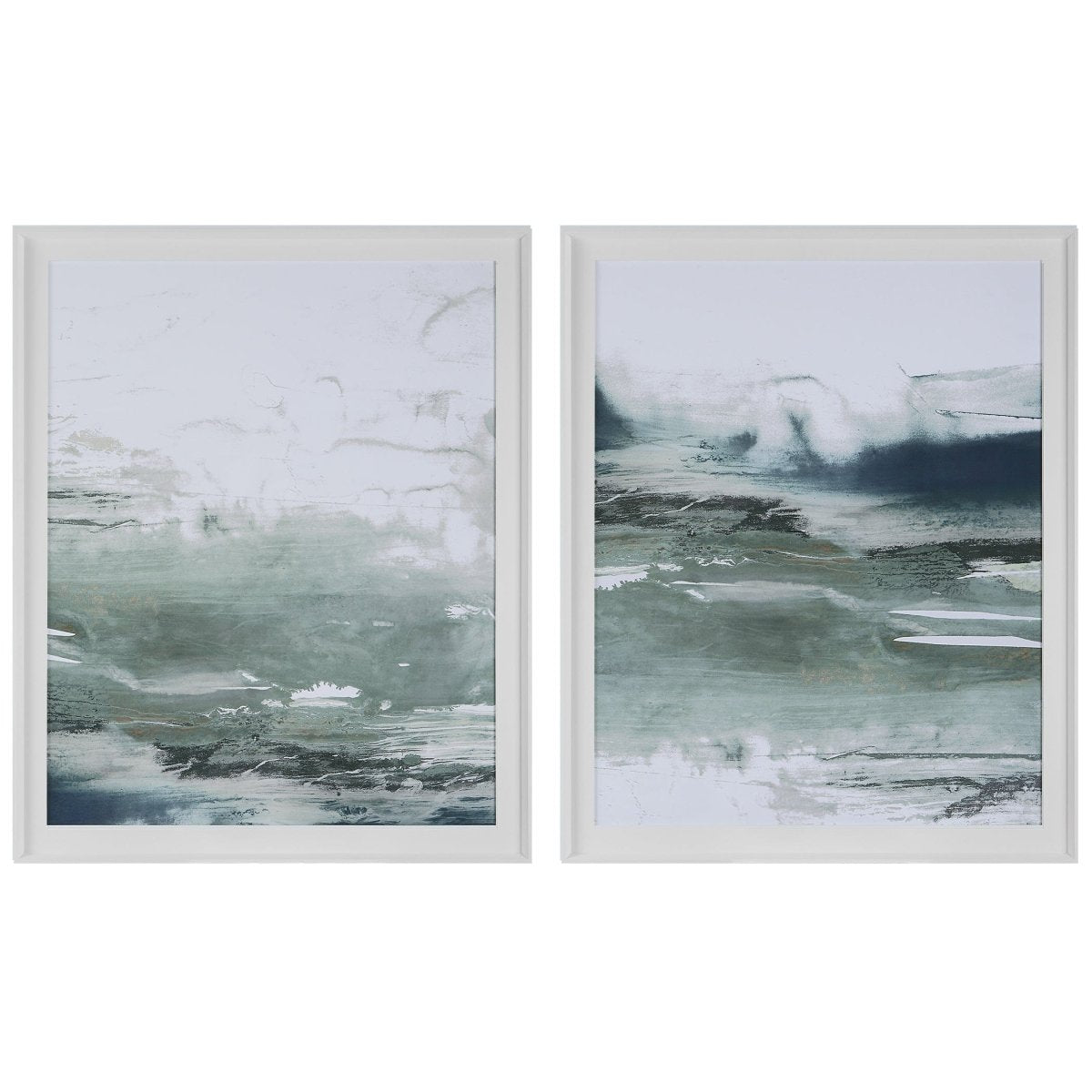 Emerald Daze Abstract Prints, Set/2 - Uttermost - Framed Prints by Modest Hut