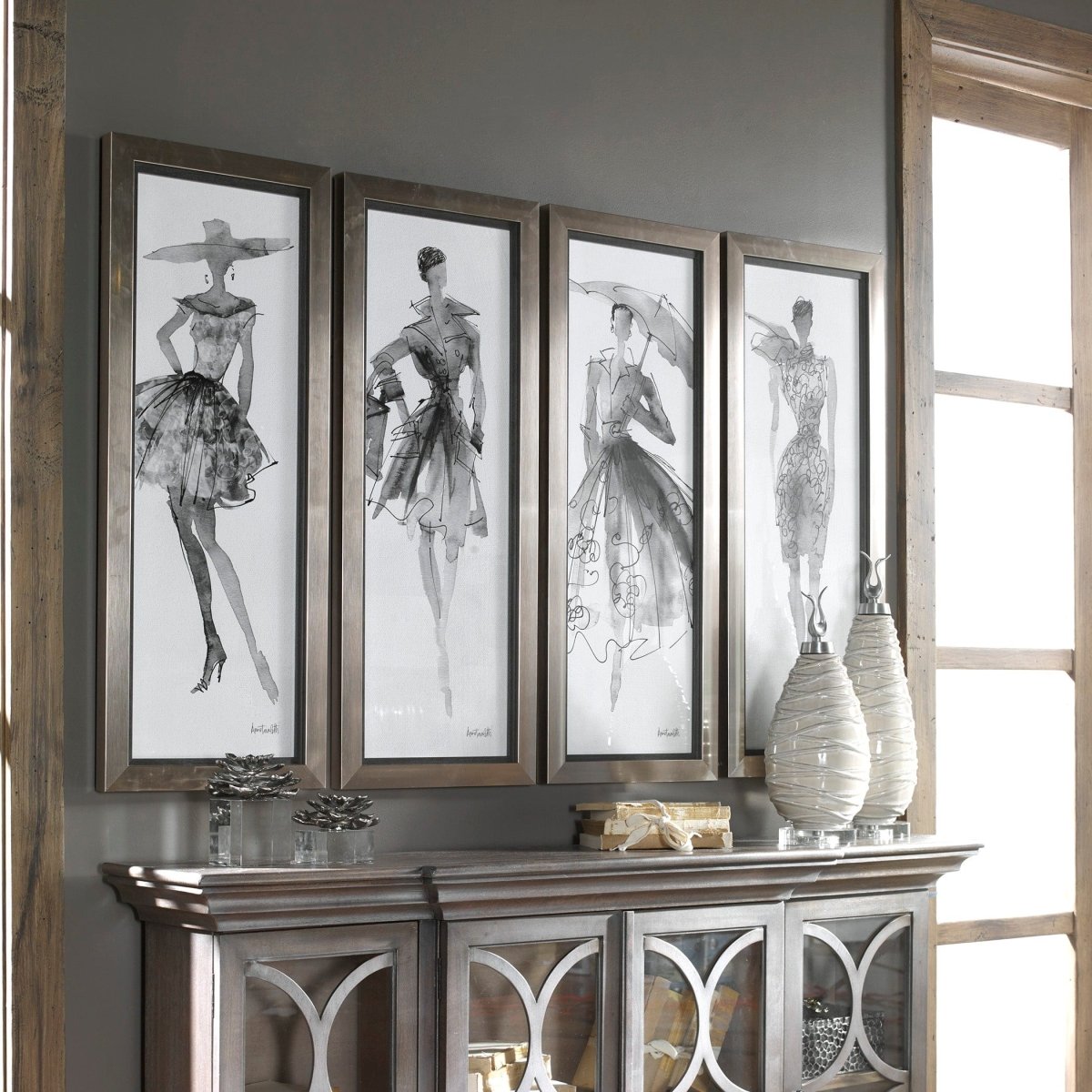 Fashion Sketchbook Art, S/4 - Uttermost - Framed Prints by Modest Hut