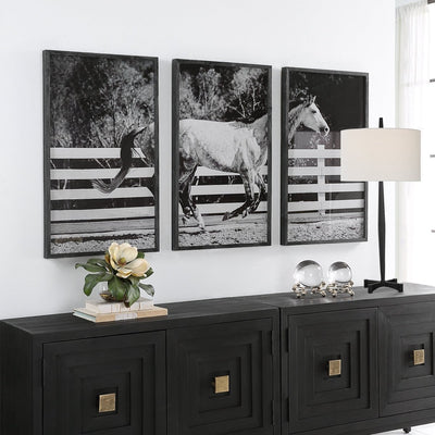 Galloping Forward Equine Prints, Set/3 - Uttermost - Framed Prints by Modest Hut