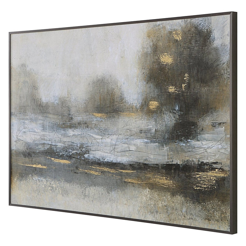 Gilt Misty Landscape Framed Print - Uttermost - Framed Prints by Modest Hut