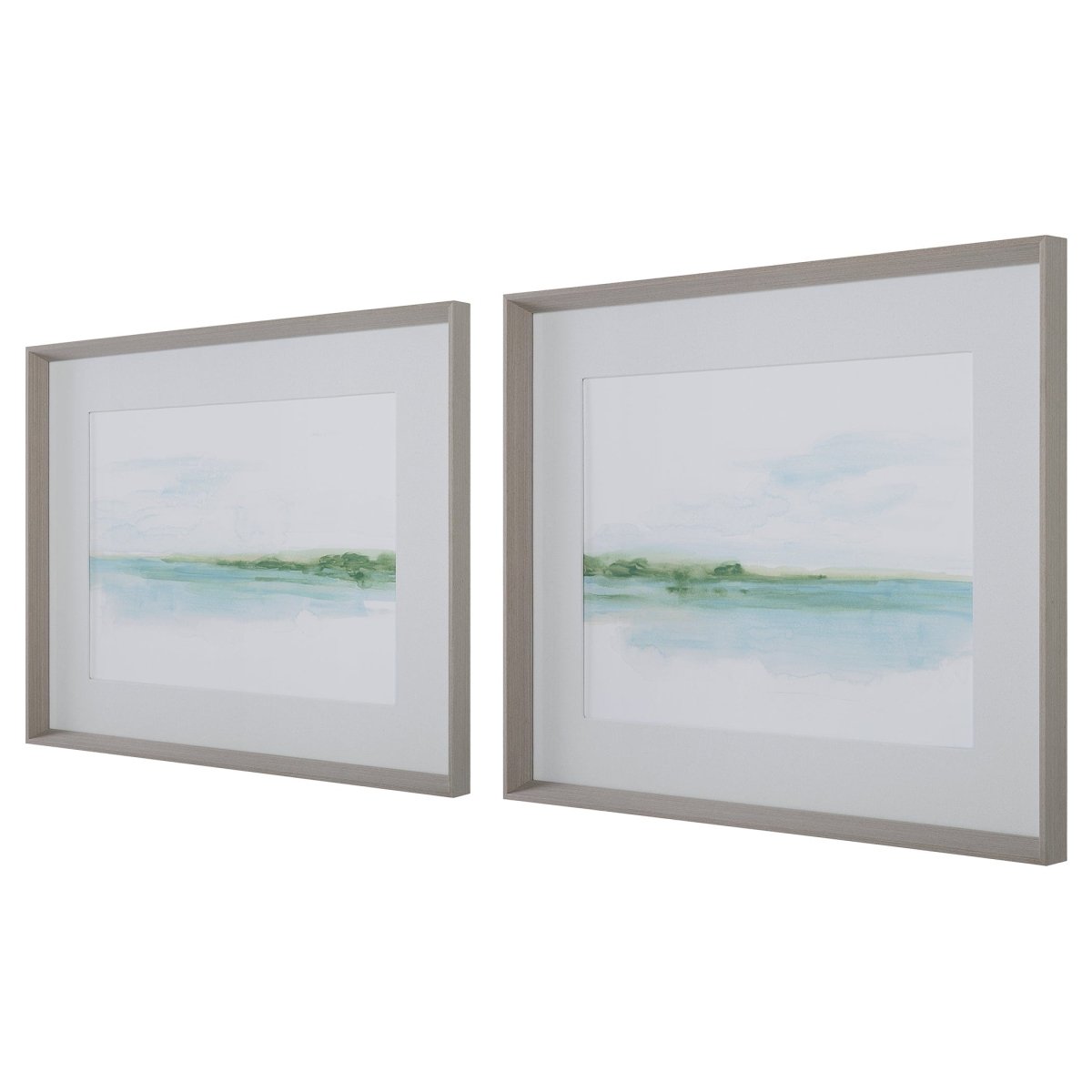 Green Ribbon Coast Framed Prints Set/2 - Uttermost - Framed Prints by Modest Hut