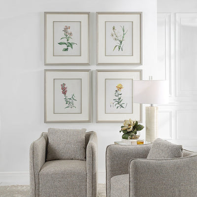 Heirloom Blooms Study Framed Prints Set/4 - Uttermost - Framed Prints by Modest Hut
