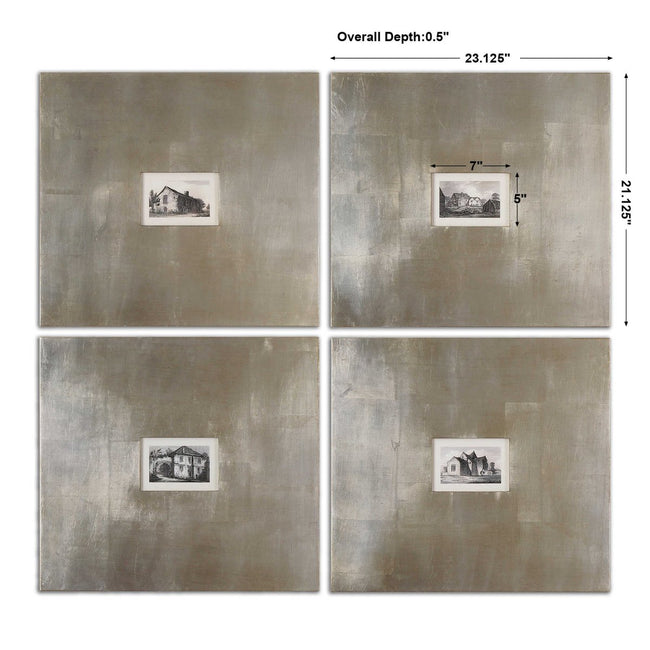 Historical Buildings Framed Prints, S/4 - Uttermost - Framed Prints by Modest Hut