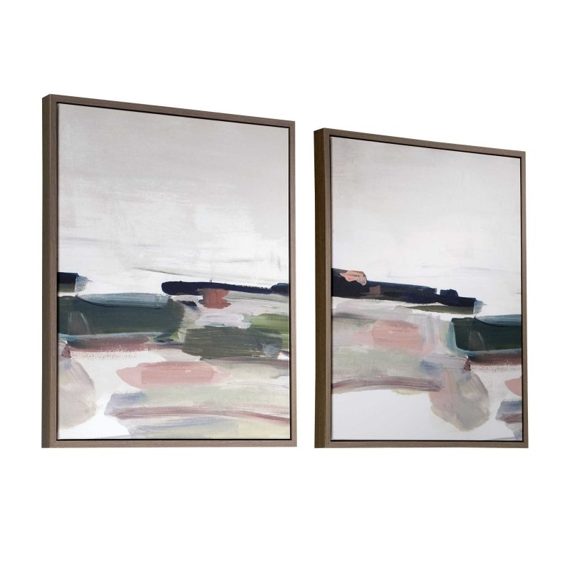 Just Peaking Framed Abstract Prints Set/2 - Wall Art