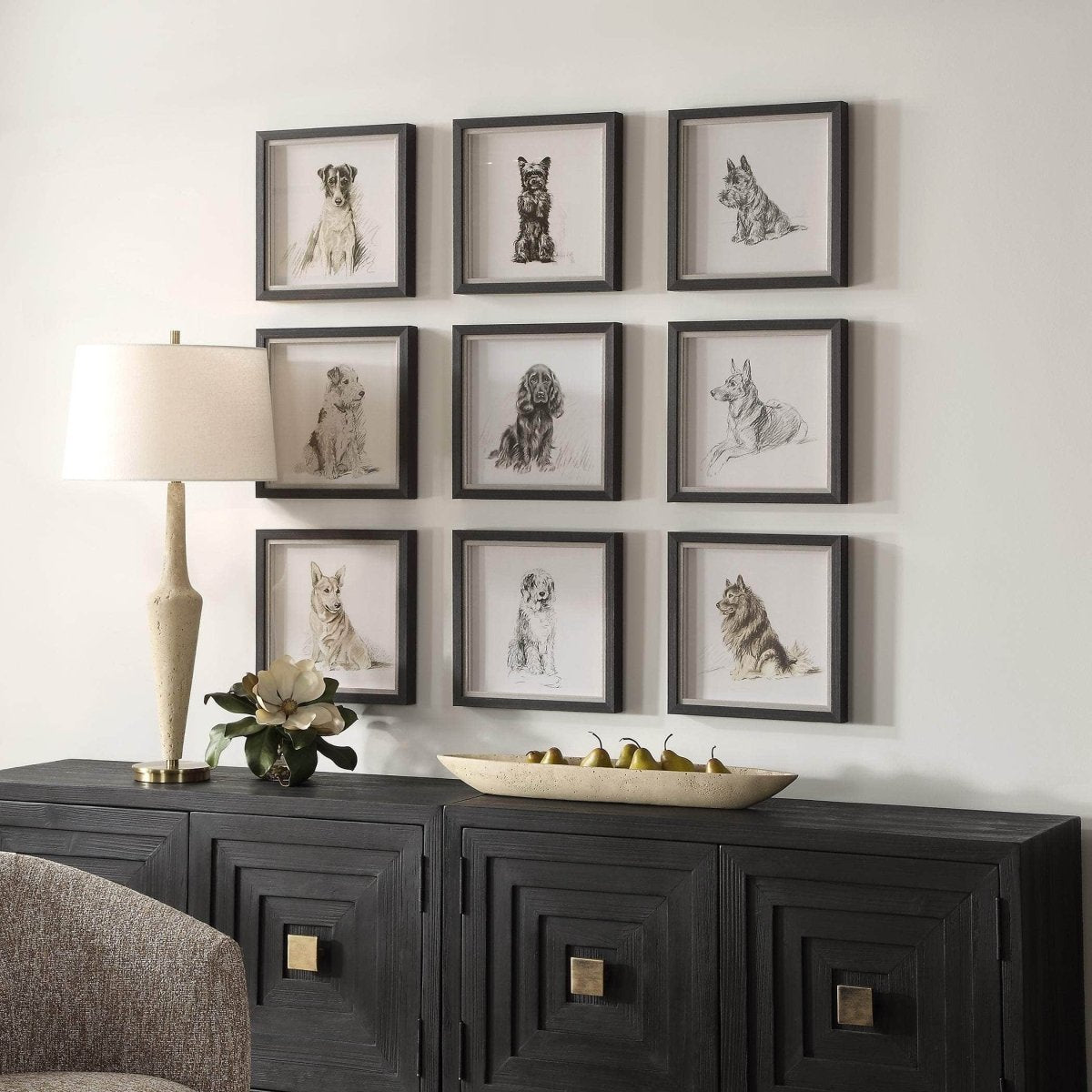 Loyal Companion Framed Dog Prints, S/9 - Uttermost - Framed Prints by Modest Hut