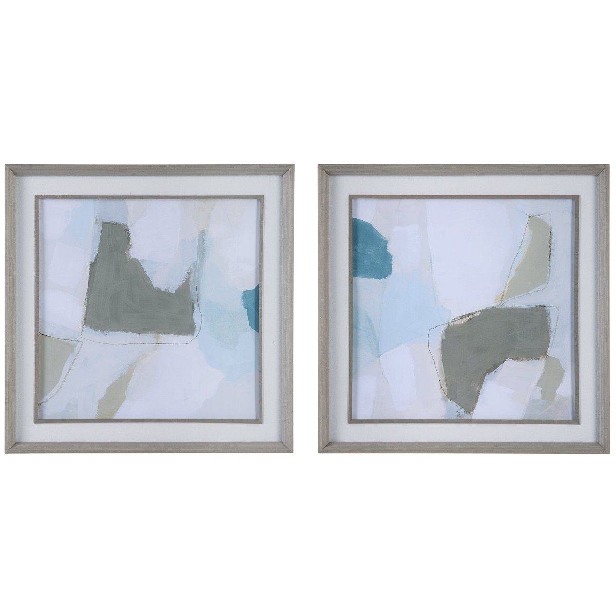 Mist Shapes Framed Prints, Set/2 - Uttermost - Framed Prints by Modest Hut