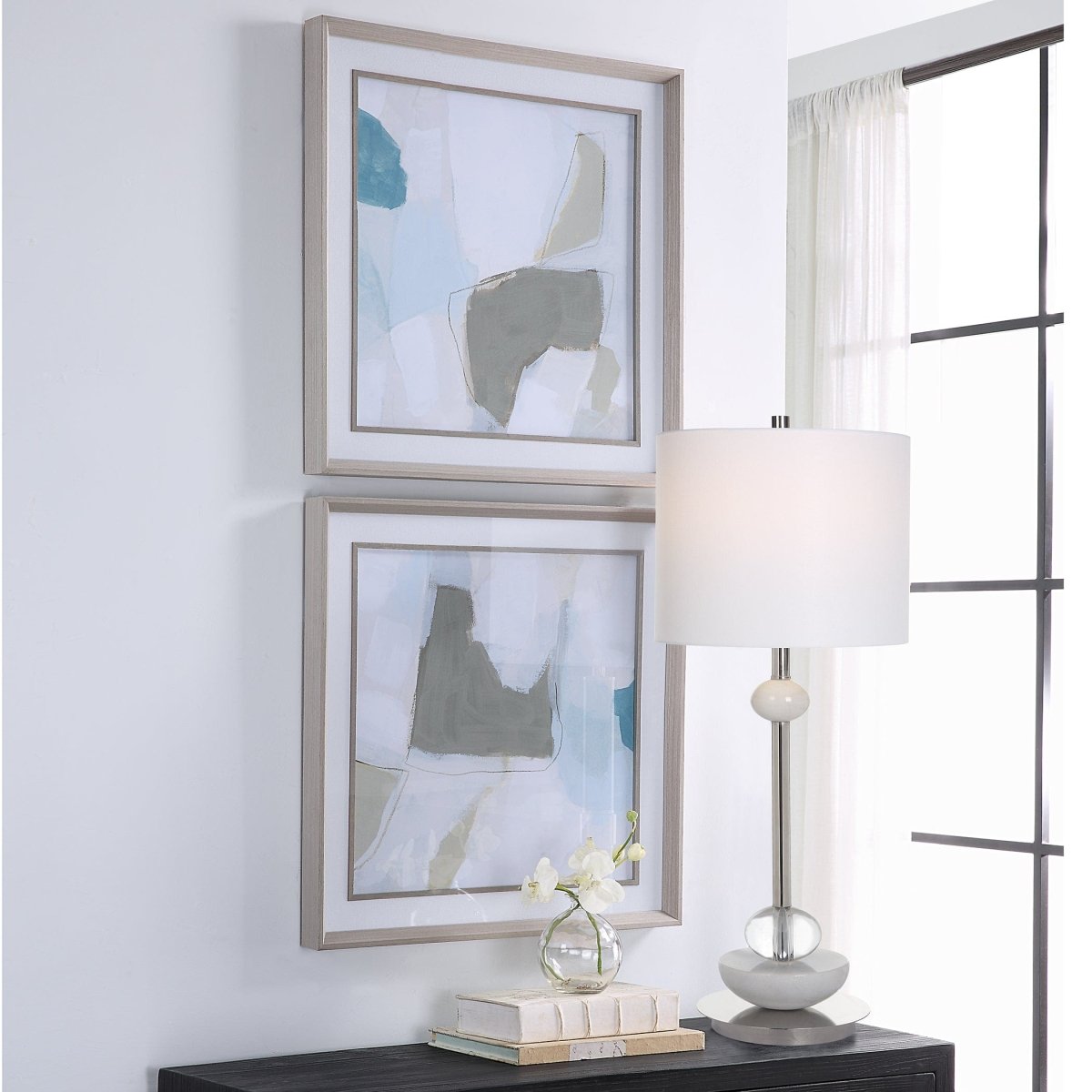 Mist Shapes Framed Prints, Set/2 - Uttermost - Framed Prints by Modest Hut