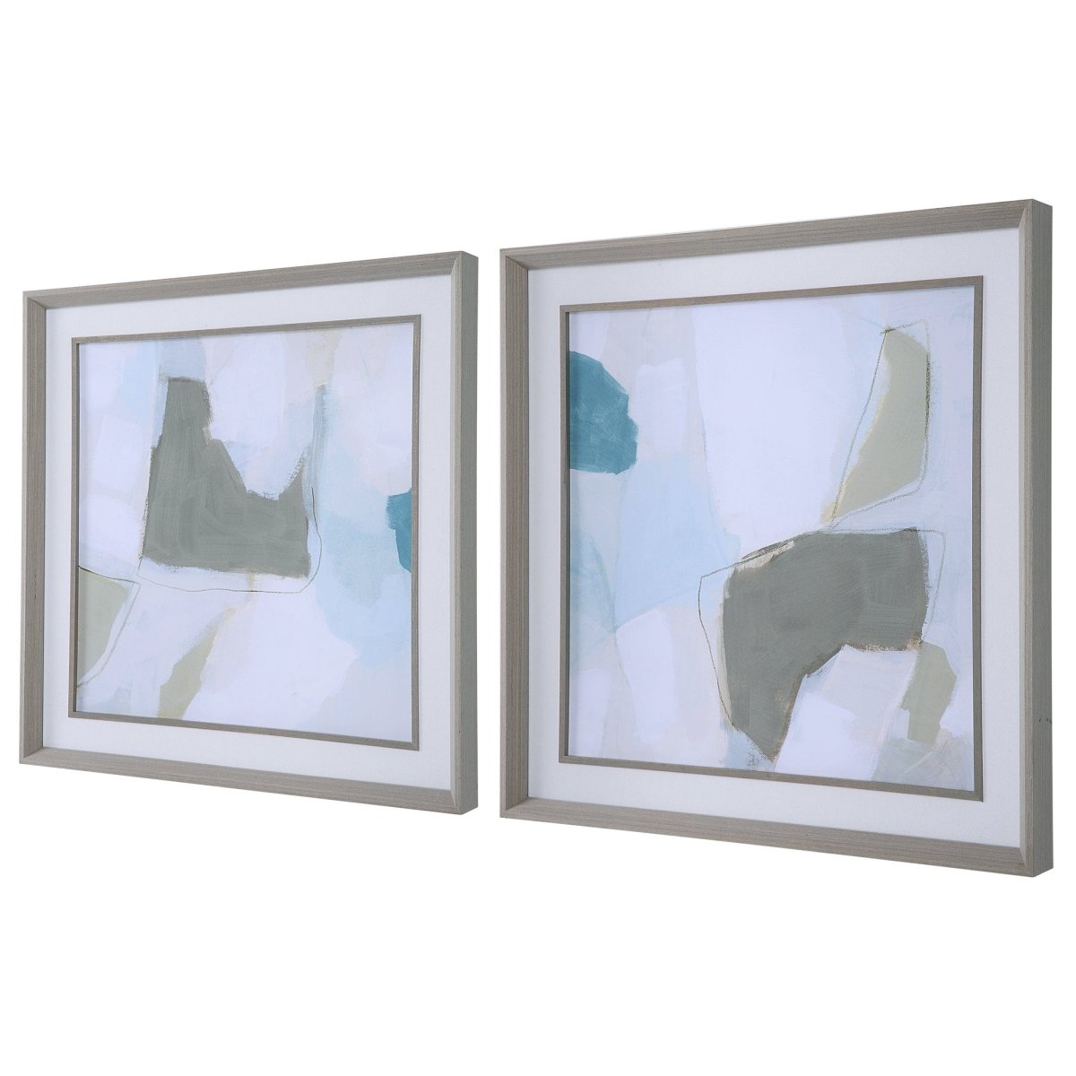 Mist Shapes Framed Prints, Set/2 - Uttermost - Framed Prints by Modest Hut