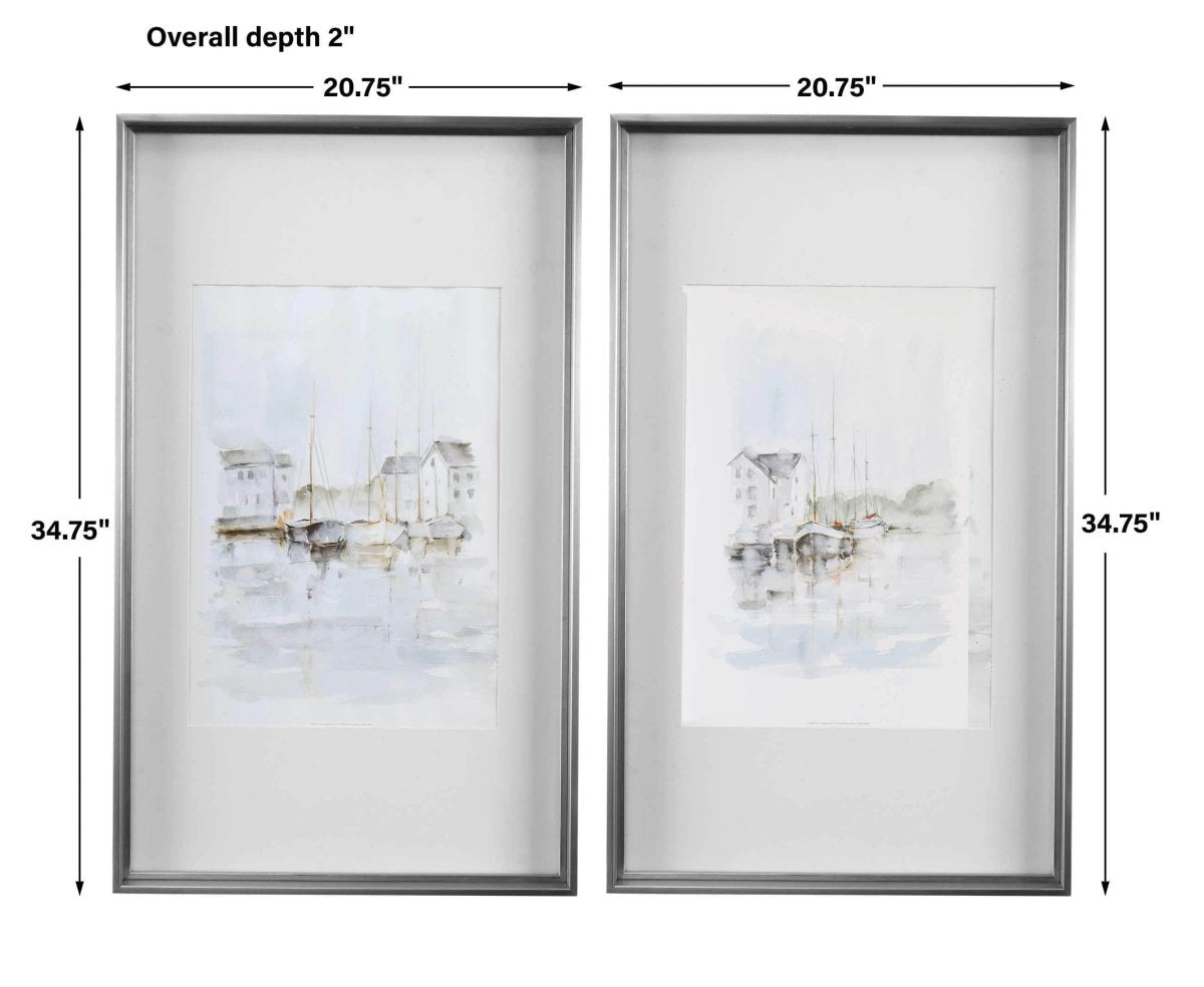 New England Port Framed Prints - Uttermost - Framed Prints by Modest Hut