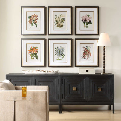 Orchid Botanical Framed Prints Set/6 - Uttermost - Framed Prints by Modest Hut