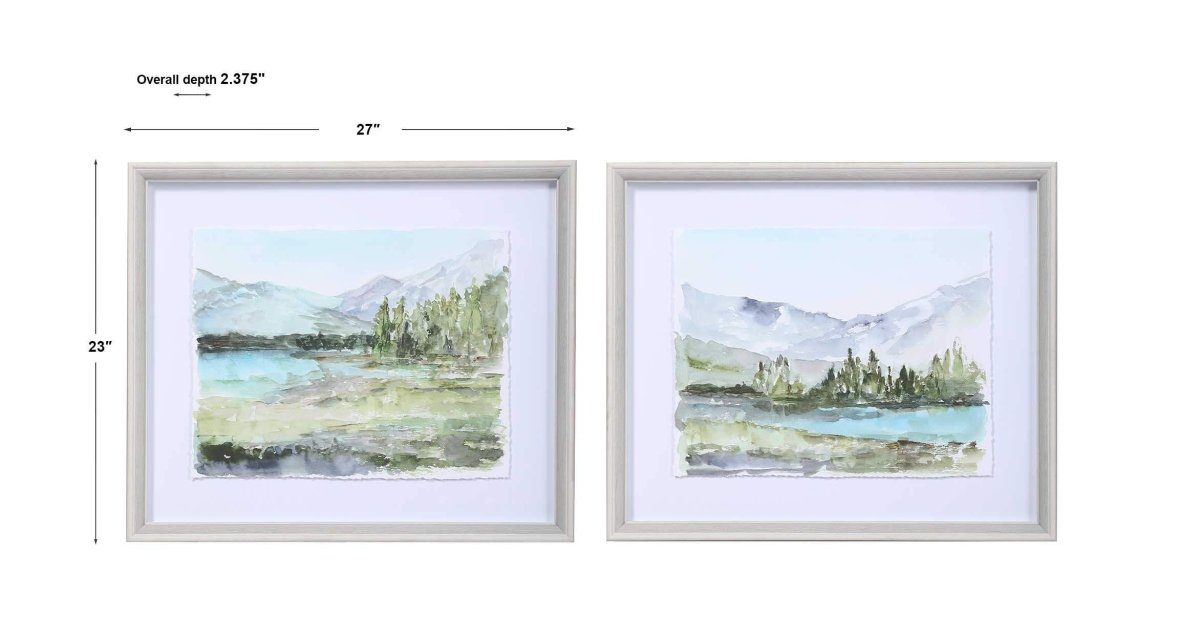 Plein Air Reservoir Prints, S/2 - Uttermost - Framed Prints by Modest Hut