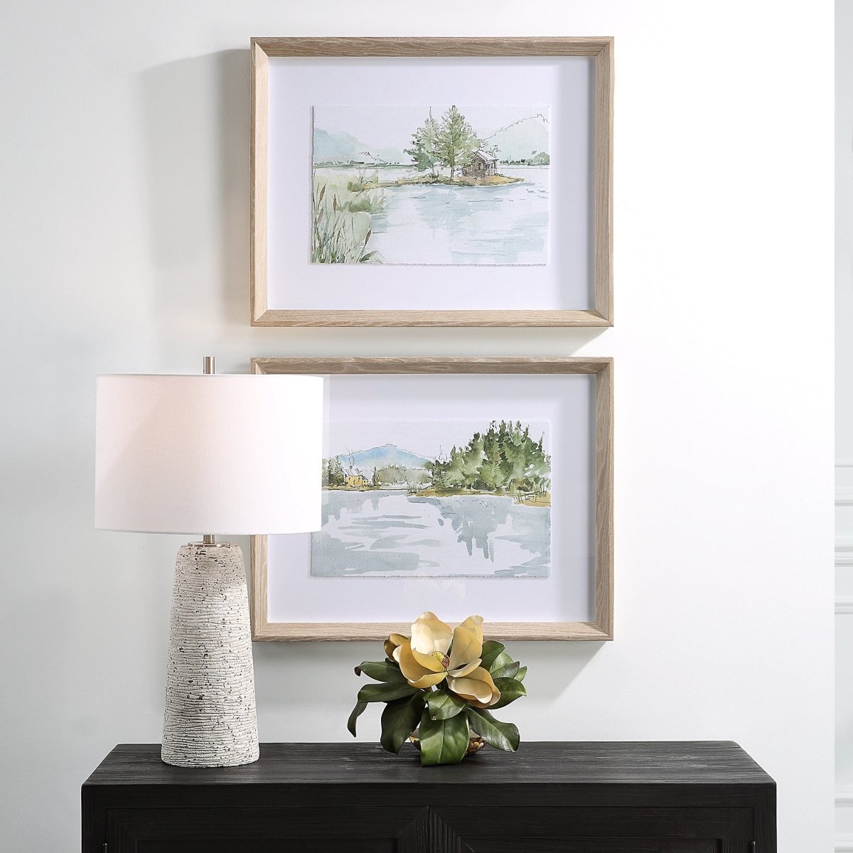 Serene Lake Framed Prints, Set/2 - Uttermost - Framed Prints by Modest Hut