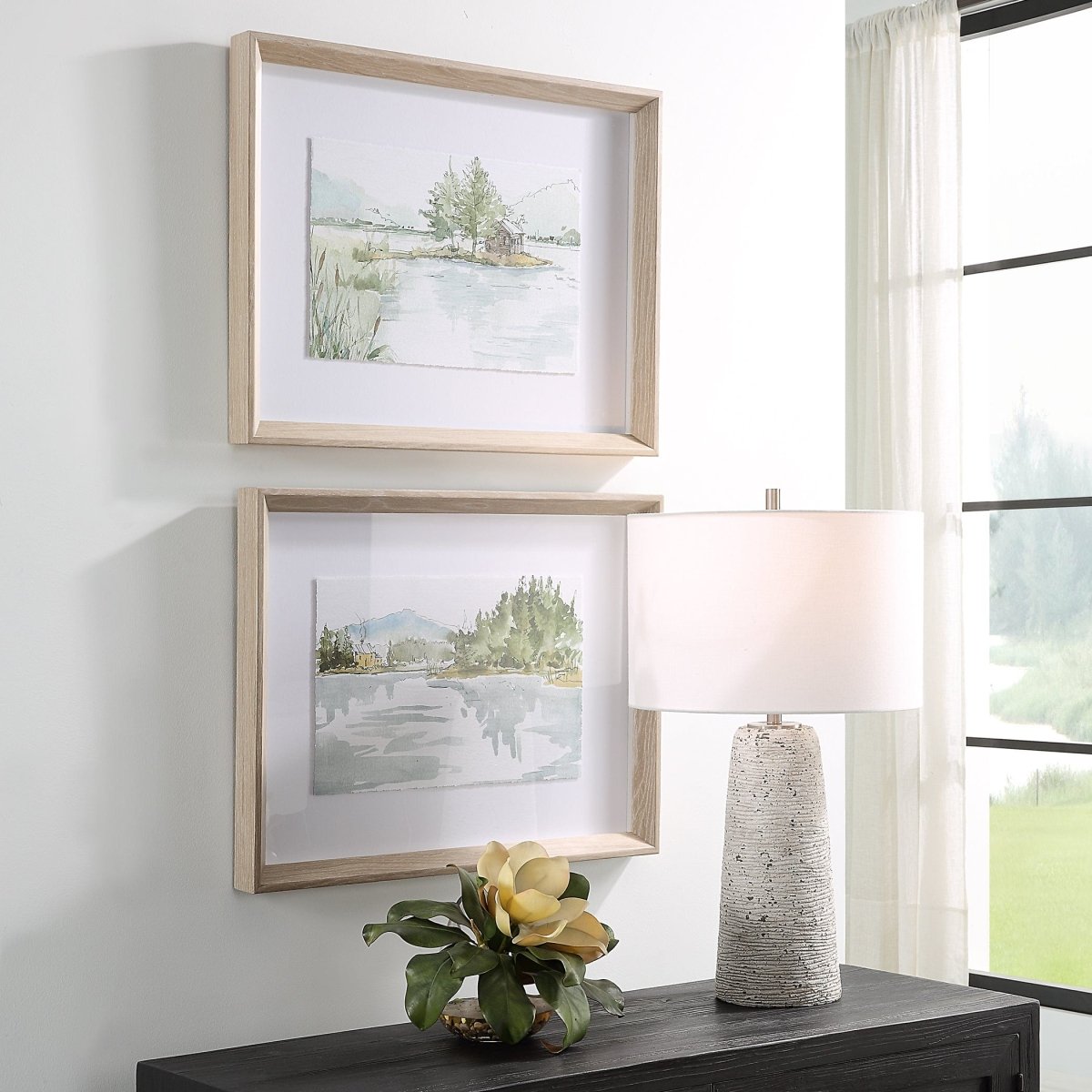 Serene Lake Framed Prints, Set/2 - Uttermost - Framed Prints by Modest Hut