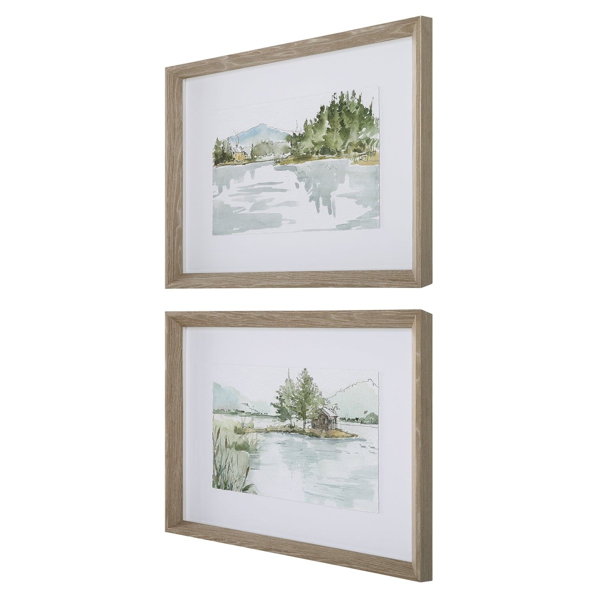 Serene Lake Framed Prints, Set/2 - Uttermost - Framed Prints by Modest Hut