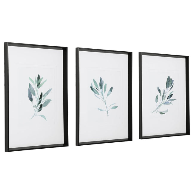 Simple Sage Watercolor Prints, S/3 - Uttermost - Framed Prints by Modest Hut