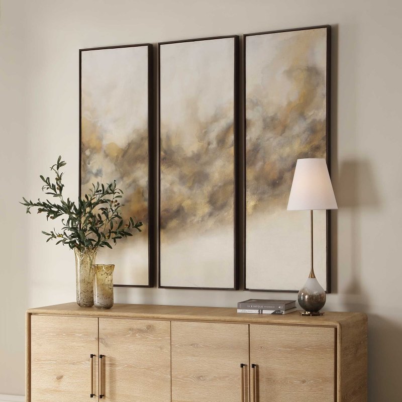 Smoke Break Hand Painted Modern Art Set/3 - Framed Prints