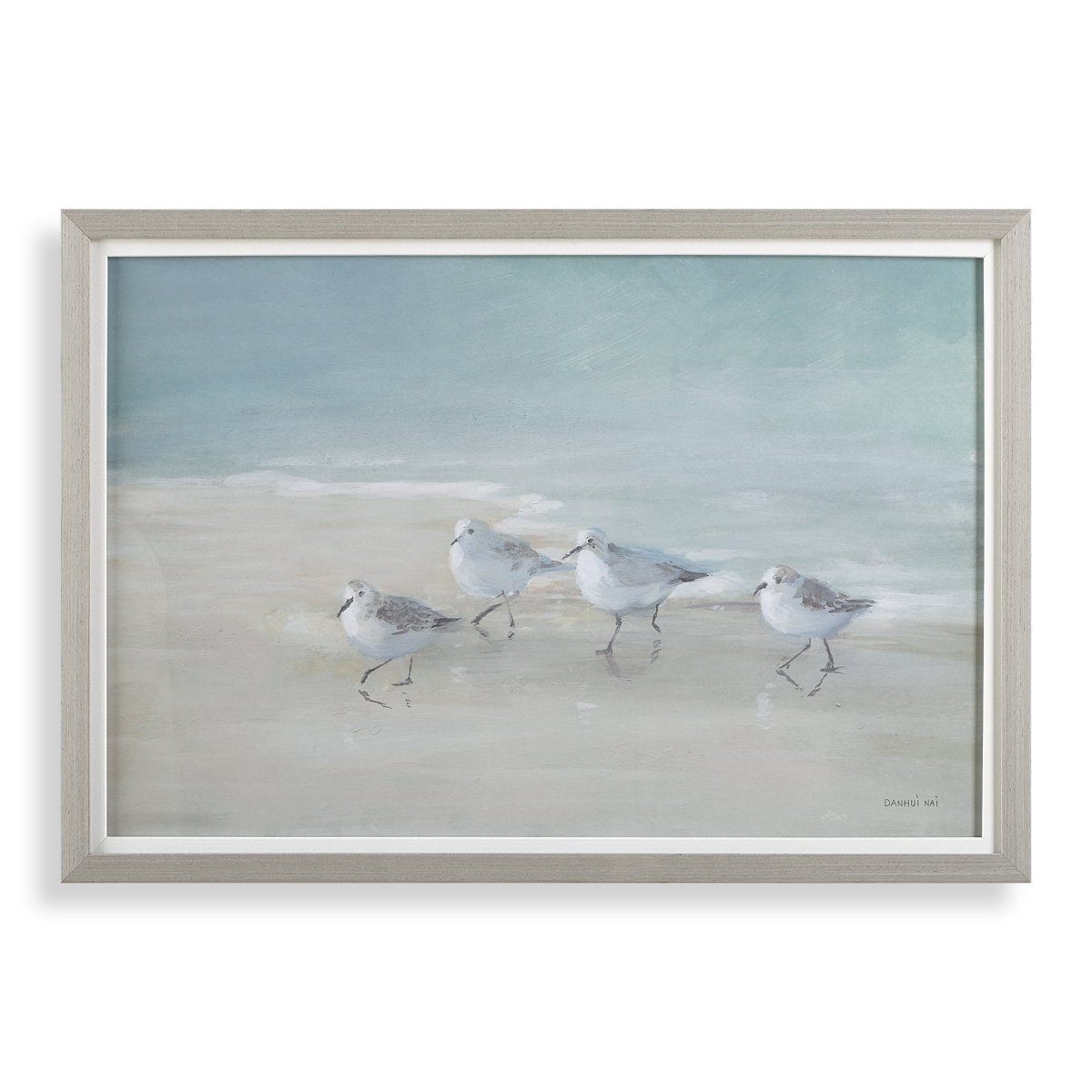 Tranquil Shorebirds On The Sand Framed Print - Uttermost - Framed Prints by Modest Hut