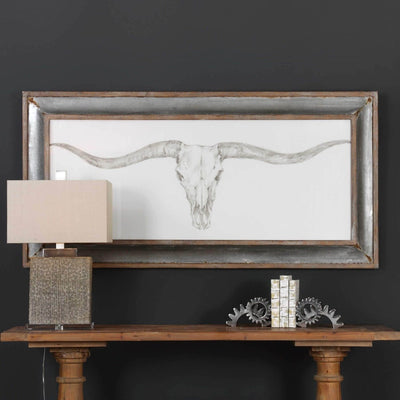 Western Skull Mount Framed Art - Uttermost - Framed Prints by Modest Hut