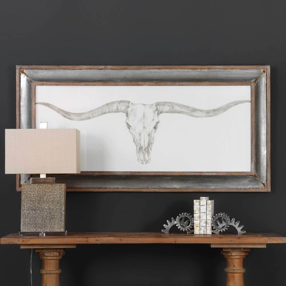 Western Skull Mount Framed Art - Uttermost - Framed Prints by Modest Hut