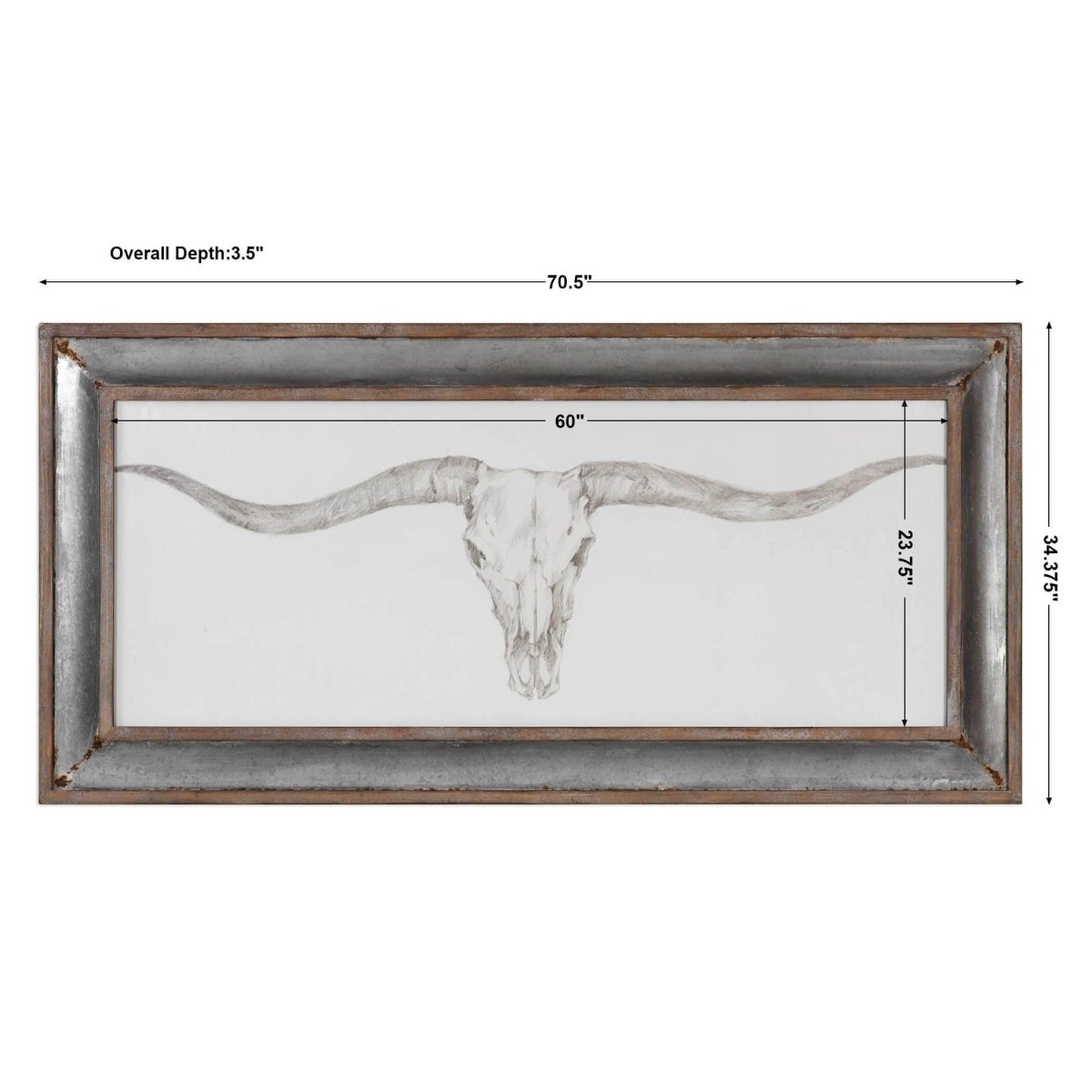 Western Skull Mount Framed Art - Uttermost - Framed Prints by Modest Hut