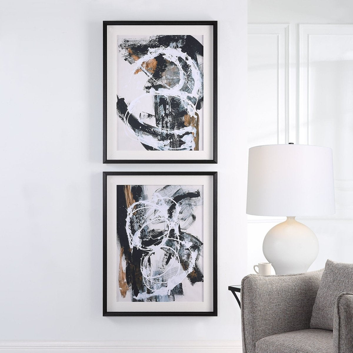 Winterland Abstract Prints, Set/2 - Uttermost - Framed Prints by Modest Hut