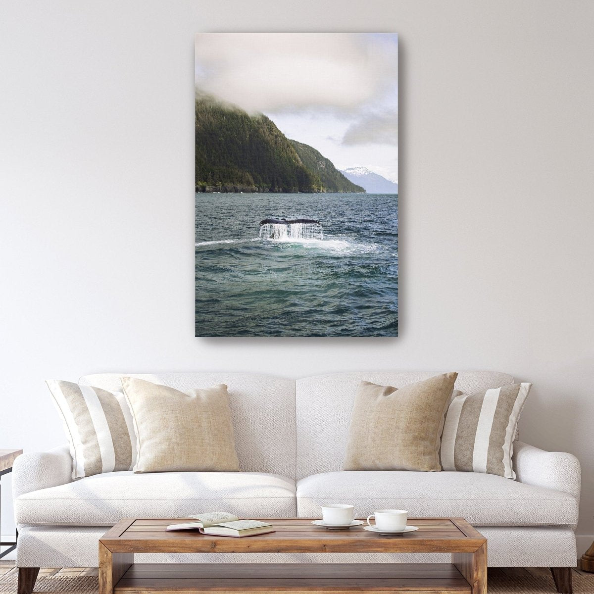 Humpback in Valdez Canvas Wall Art - Lumaprints - Gallery Canvas by Modest Hut