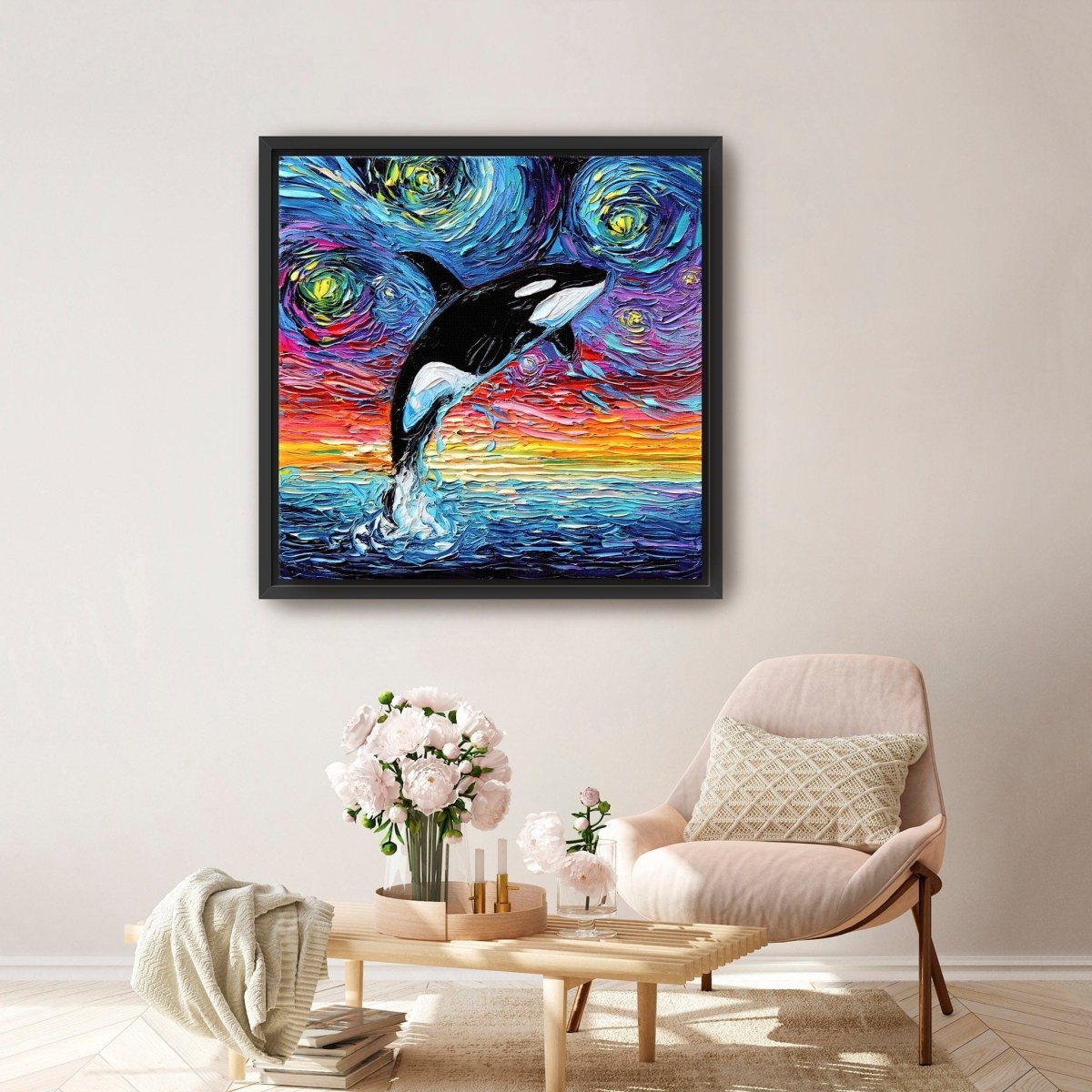 Orca Night Canvas Wall Art - Lumaprints - Gallery Canvas by Modest Hut