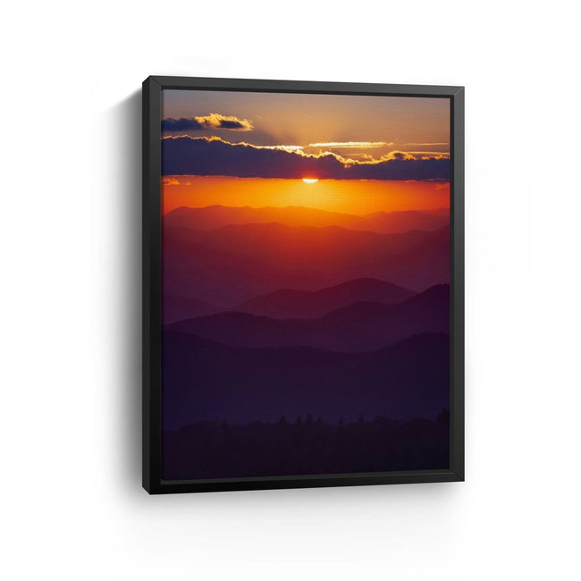 Smoky Mountains - Mountain Ridges Sunset Canvas Wall Art - Lumaprints - Gallery Canvas by Modest Hut
