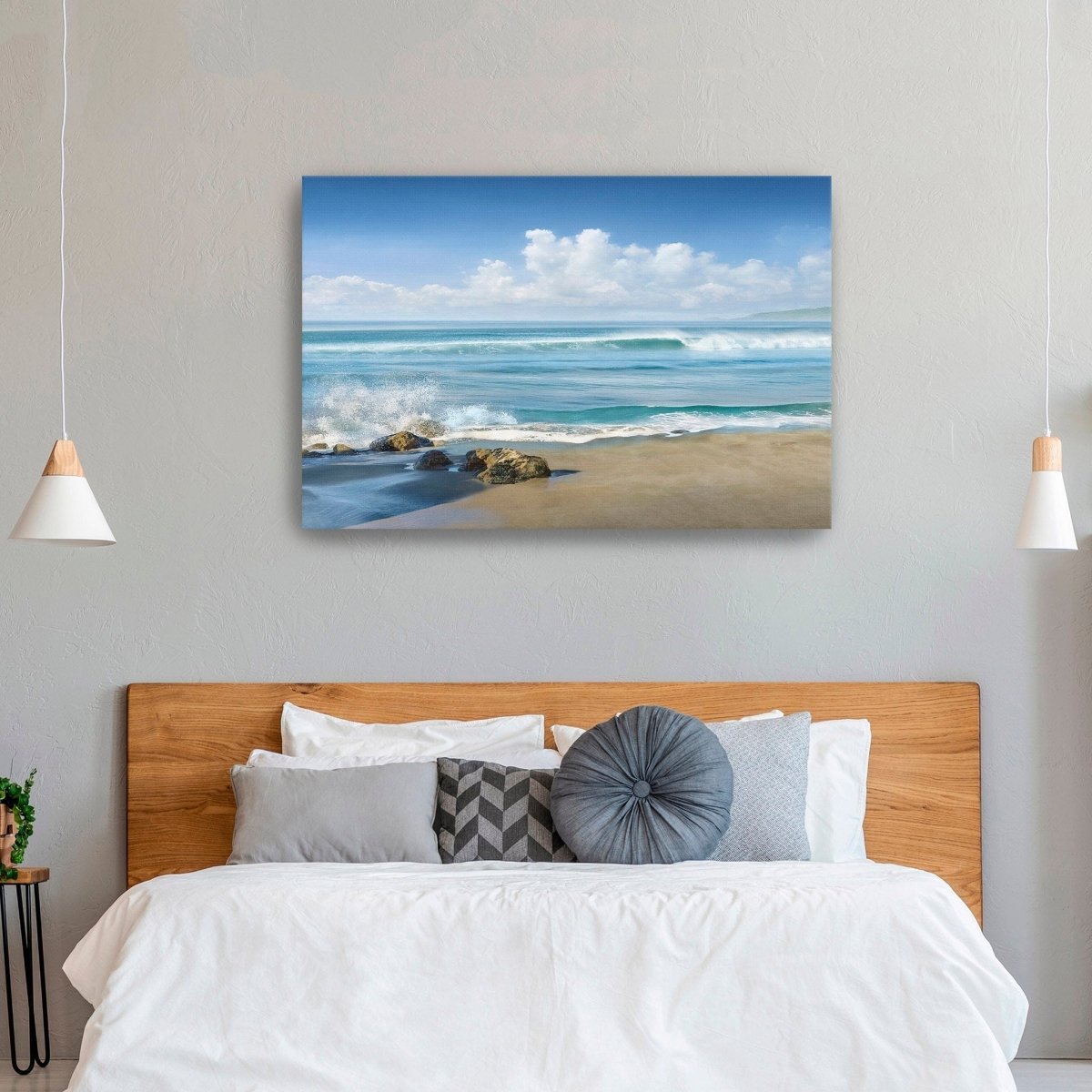 Sweeping Blue Canvas Wall Art - Lumaprints - Gallery Canvas by Modest Hut