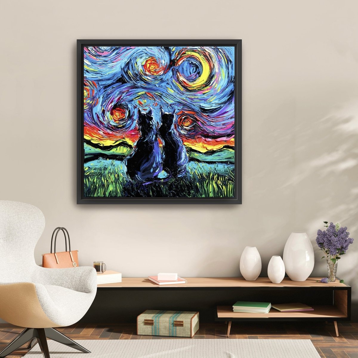 Van Gogh's Cats Canvas Wall Art - Lumaprints - Gallery Canvas by Modest Hut