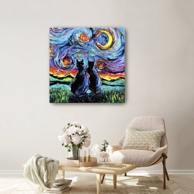 Van Gogh's Cats Canvas Wall Art - Lumaprints - Gallery Canvas by Modest Hut