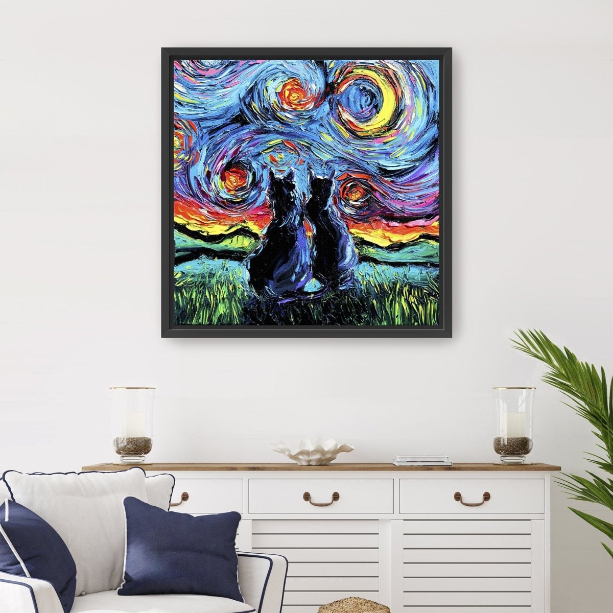 Van Gogh's Cats Canvas Wall Art - Lumaprints - Gallery Canvas by Modest Hut