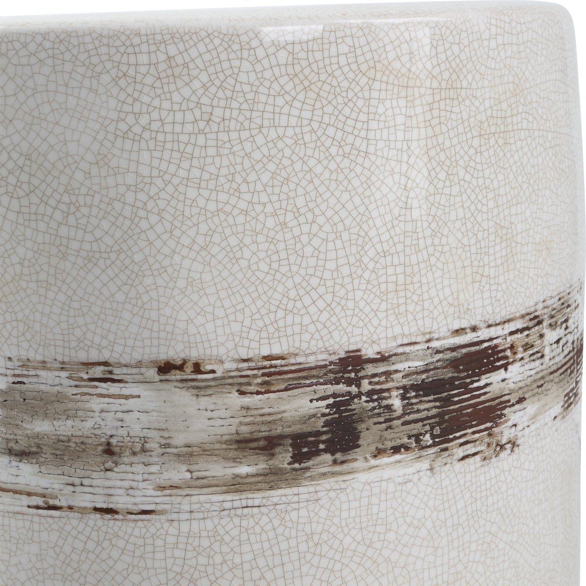Comanche White Ceramic Garden Stool - Uttermost - Garden Stools by Modest Hut