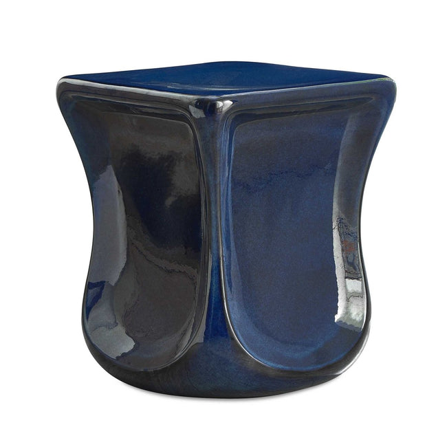 Kaz Deep Blue Garden Stool - Uttermost - Garden Stools by Modest Hut