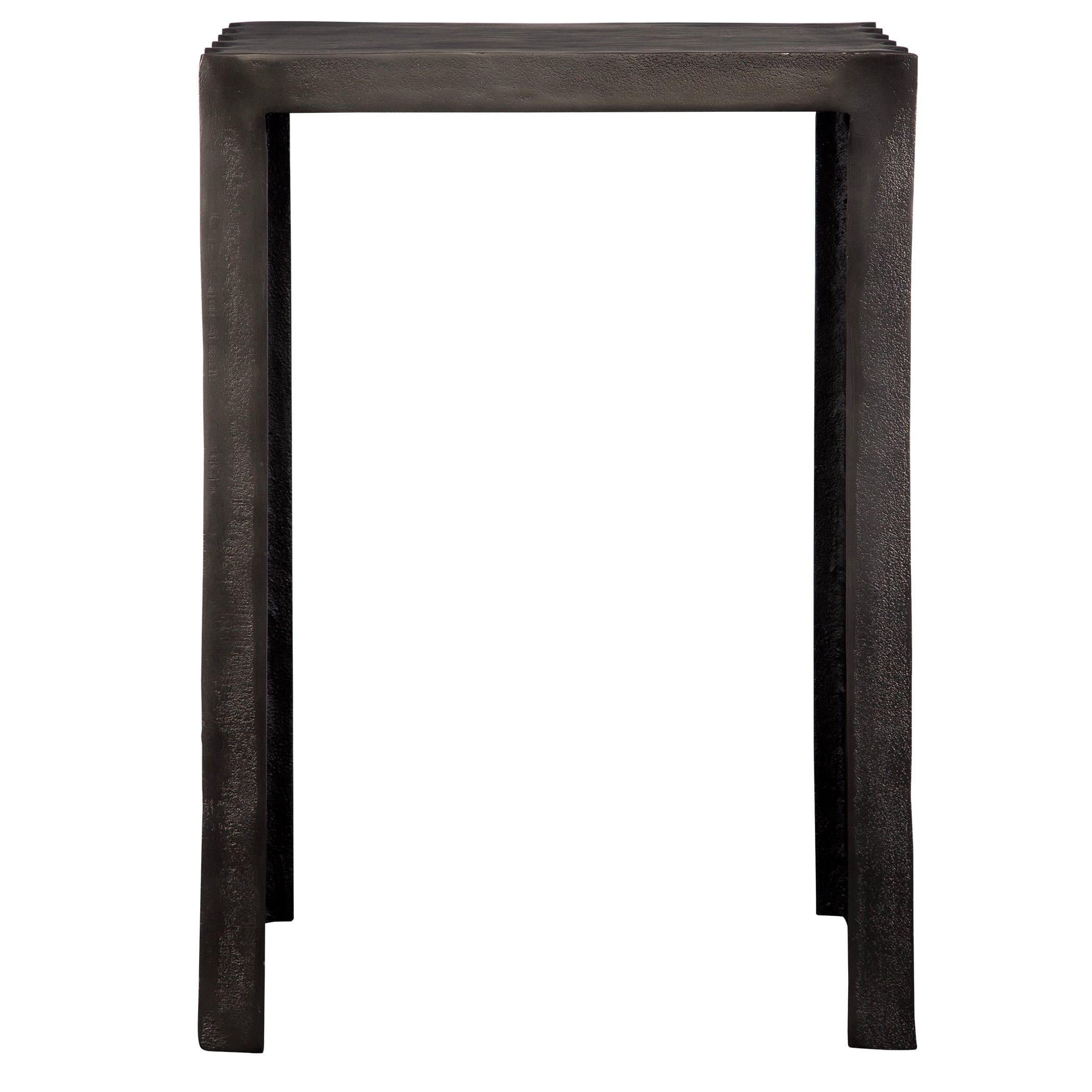 In The Groove Aluminum Accent Table Uttermost