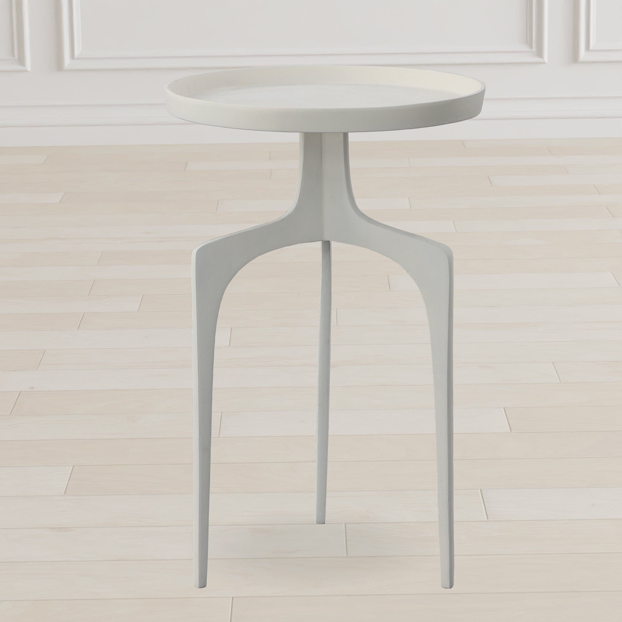 Kenna White Accent Table Uttermost