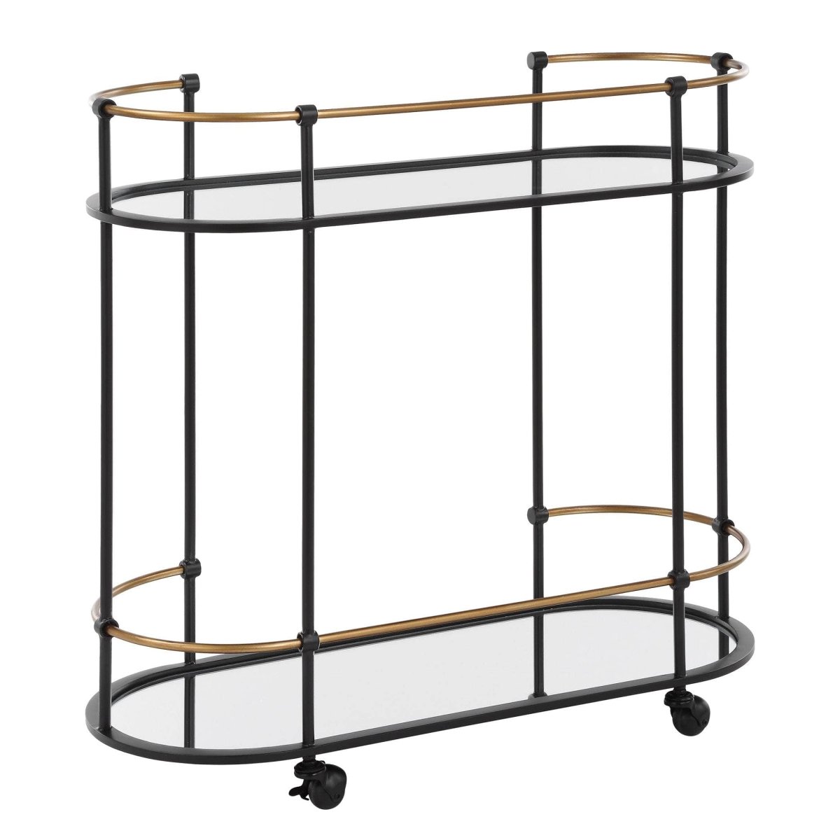 Andre Iron Bar Cart - Uttermost - Kitchen & Dining Carts by Modest Hut