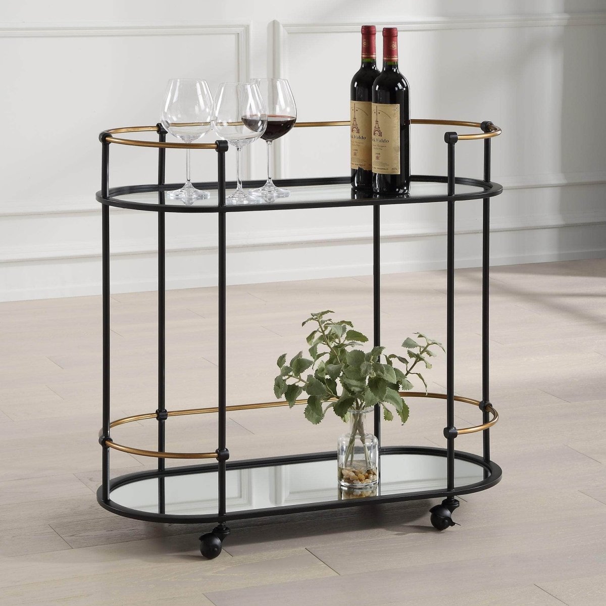 Andre Iron Bar Cart - Uttermost - Kitchen & Dining Carts by Modest Hut