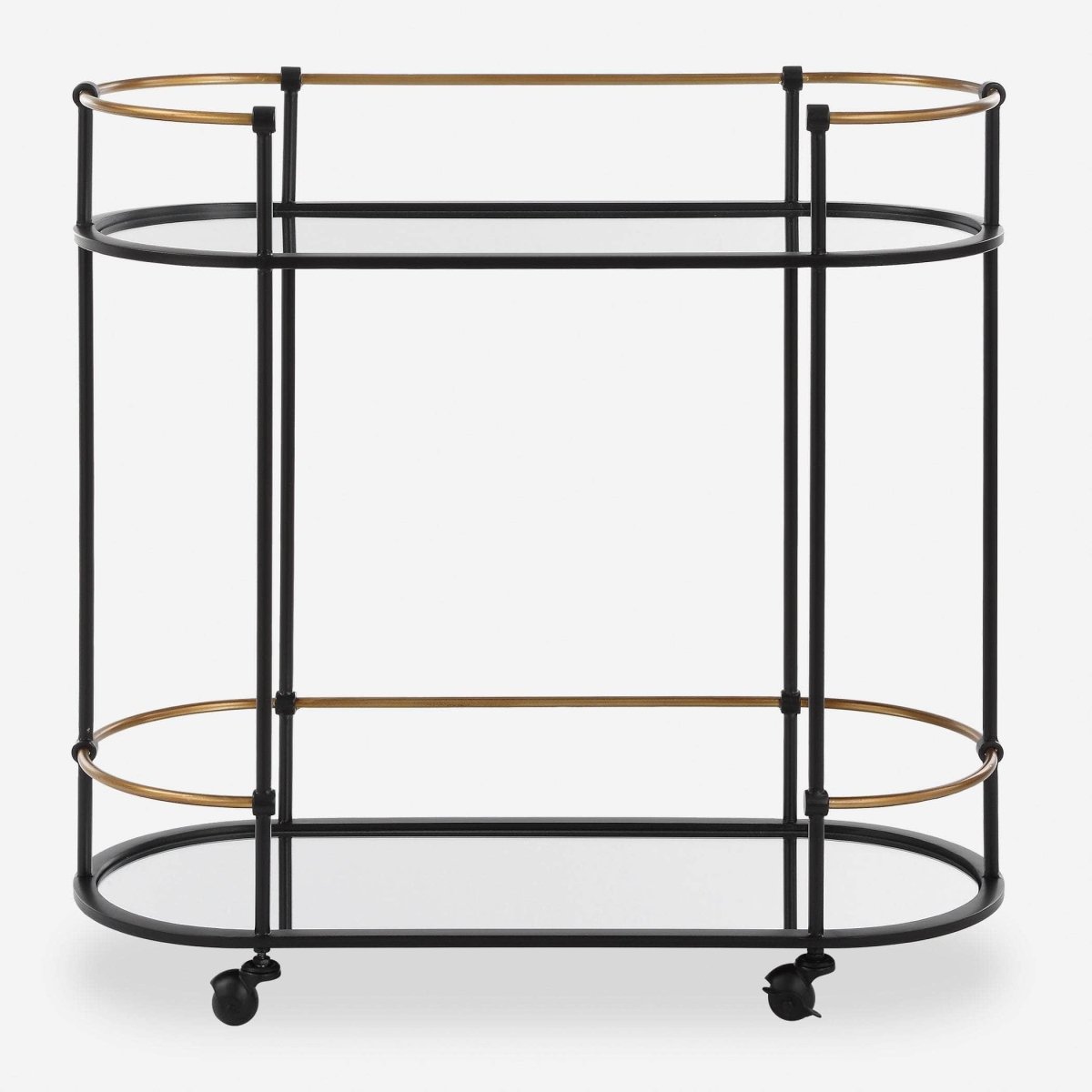 Andre Iron Bar Cart - Uttermost - Kitchen & Dining Carts by Modest Hut