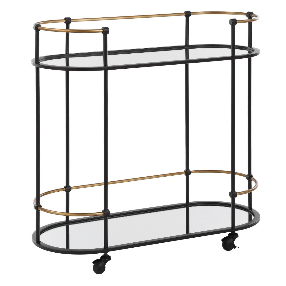 Andre Iron Bar Cart - Uttermost - Kitchen & Dining Carts by Modest Hut