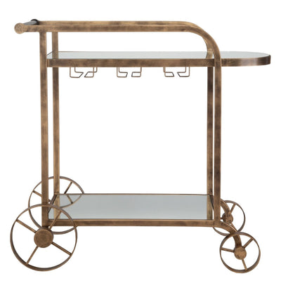 Carrinho Antique Brass Bar Cart - Uttermost - Kitchen & Dining Carts by Modest Hut